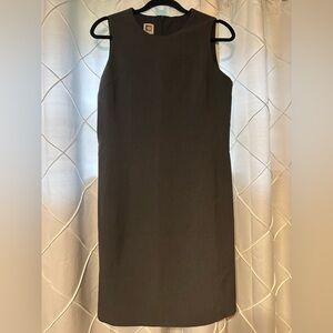 Anne Klein Charcoal Gray Sheath Dress